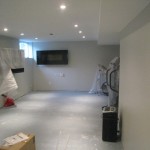 Basement with painted walls - still work to be done