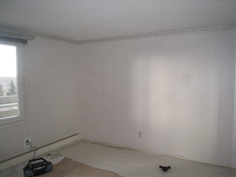 Room being prepared for painting