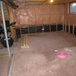 Basement with 2" x 4" and insulation 4